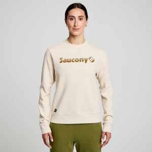 Bluza Saucony Recovery Crew Damskie Beżowe | PL-FHNRG