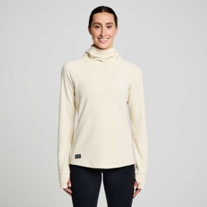 Bluza z Kapturem Saucony Triumph Tunic Damskie Beżowe | POLSKA-TMRDZ