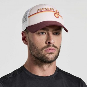 Czapki Trucker Saucony Foamie Męskie Białe | PL-CWKOS