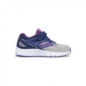 Trampki Saucony Cohesion 14 A/C Duże Dziecko Granatowe Szare | PL-IXVCQ