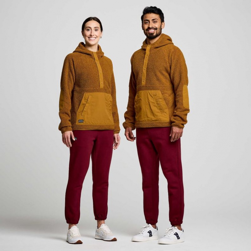 Bluza z Kapturem Saucony Recovery Sherpa Pullover Damskie Brązowe | PL-IANLD