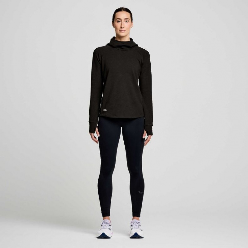 Bluza z Kapturem Saucony Triumph Tunic Damskie Czarne | PL-EAZFU