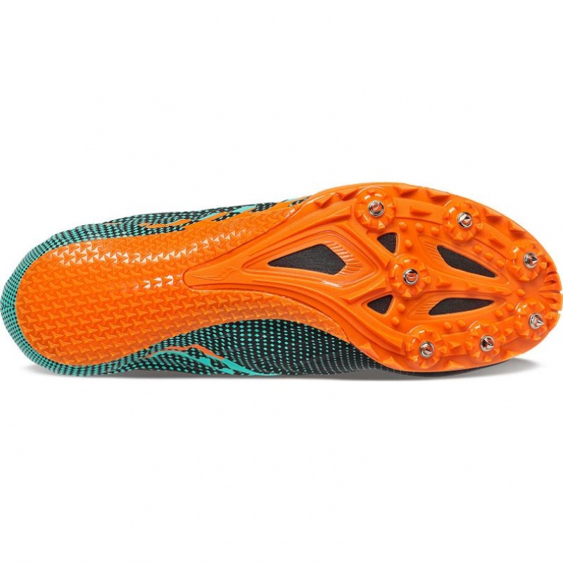 Buty Kolce Lekkoatletyczne Saucony Spitfire 5 Męskie Czarne Turkusowe | POLSKA-RSGFU