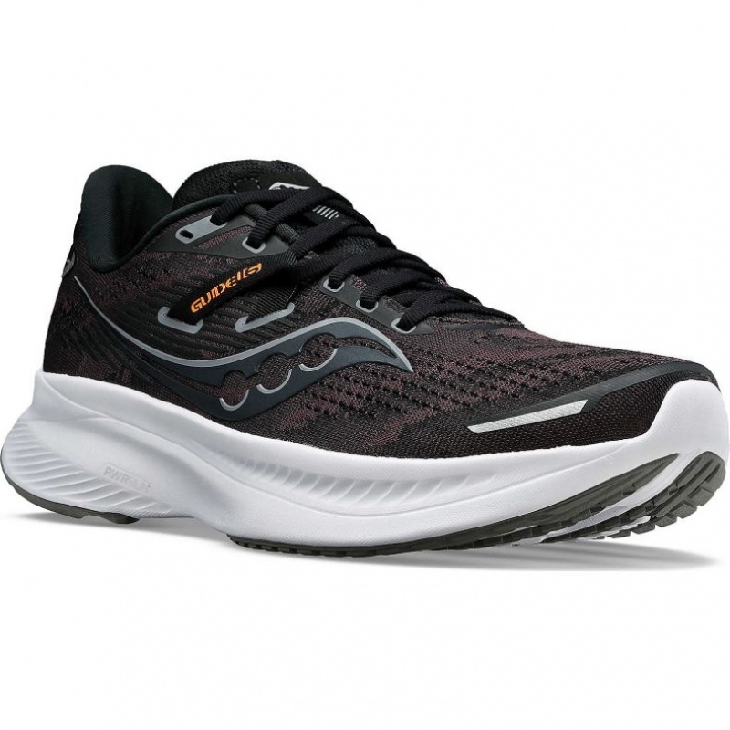 Buty do Biegania Saucony Guide 16 Wide Męskie Czarne | PL-UNBPA