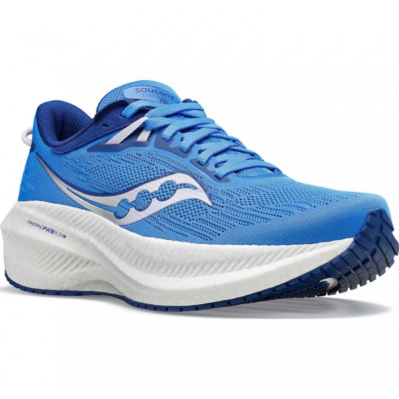 Buty do Biegania Saucony Triumph 21 Wide Damskie Niebieskie | POLSKA-MFRUS