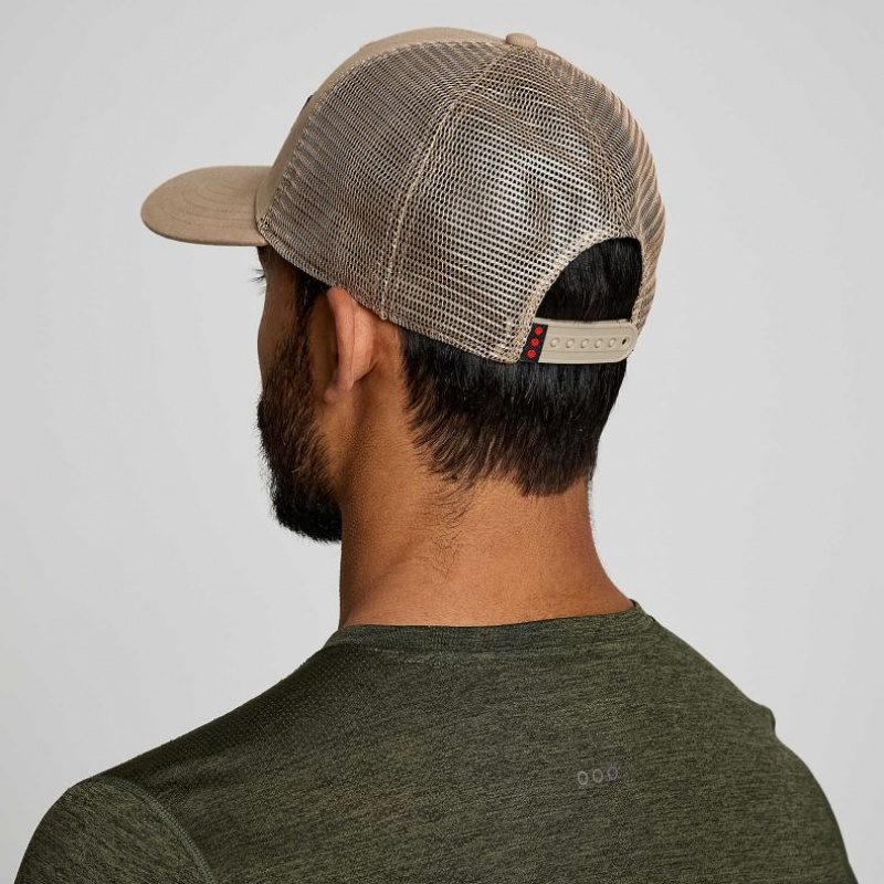 Czapki Trucker Saucony Adjustable Snap Back Męskie Beżowe | PL-EWFUB