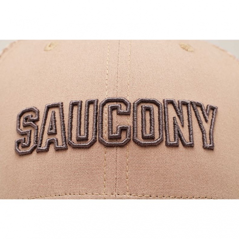 Czapki Trucker Saucony Adjustable Snap Back Męskie Beżowe | PL-EWFUB