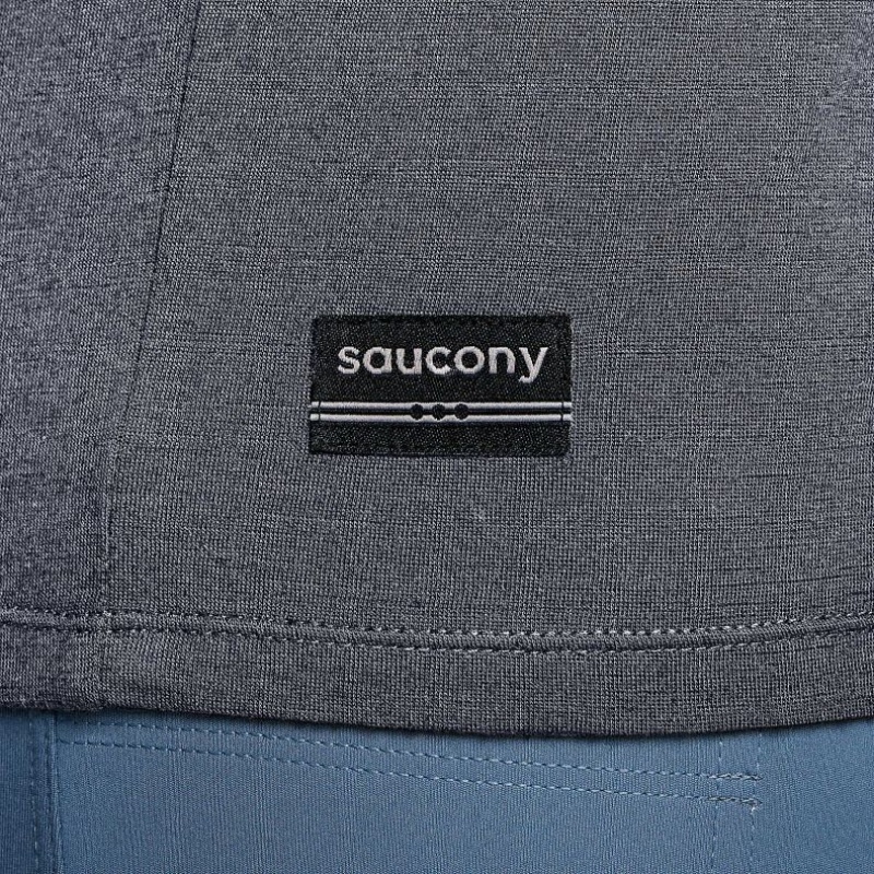 Koszulka Saucony Peregrine Merino Long Sleeve Męskie Szare | POLSKA-YFOHG