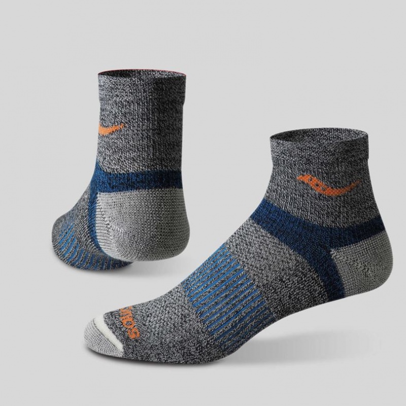 Skarpetki Saucony Inferno Merino Wool Blend Quarter 3-Pack Męskie Kolorowe | POLSKA-EJDFG