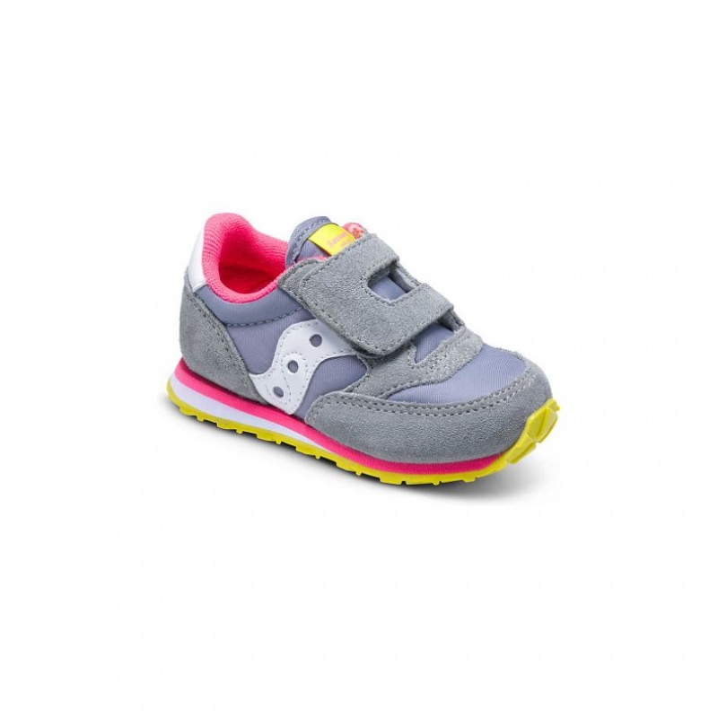 Trampki Saucony Baby Jazz Hook & Loop Małe Dziecko Szare | POLSKA-WGAMV