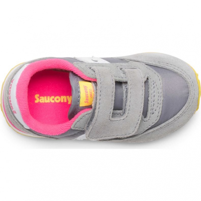 Trampki Saucony Baby Jazz Hook & Loop Małe Dziecko Szare | POLSKA-WGAMV