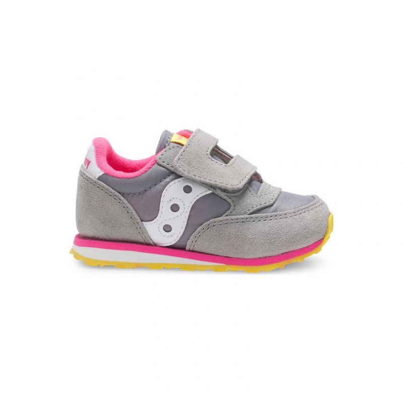 Trampki Saucony Baby Jazz Hook & Loop Małe Dziecko Szare | POLSKA-WGAMV