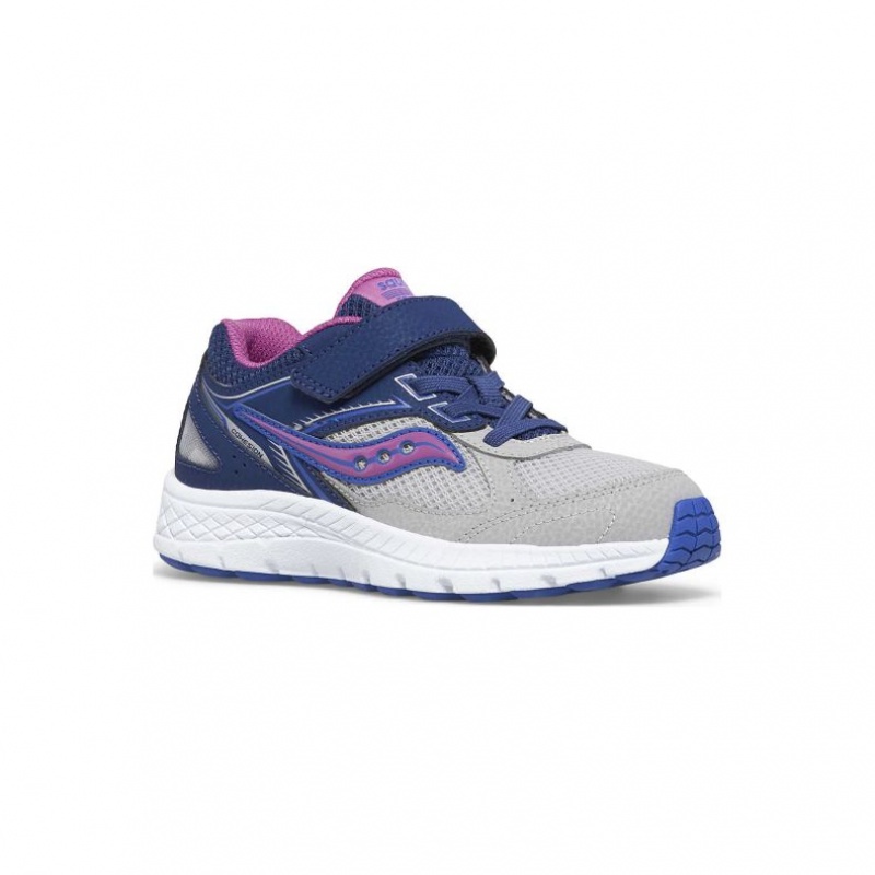 Trampki Saucony Cohesion 14 A/C Duże Dziecko Granatowe Szare | PL-IXVCQ