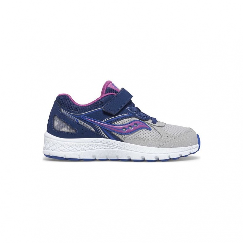 Trampki Saucony Cohesion 14 A/C Duże Dziecko Granatowe Szare | PL-IXVCQ