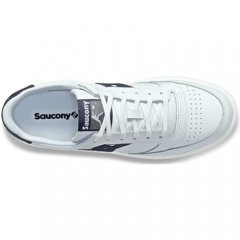 Trampki Saucony Jazz Court PU Damskie Białe Granatowe | PL-LNUCH