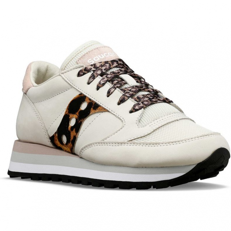 Trampki Saucony Jazz Triple Damskie Białe Panterka | POLSKA-VSPQE