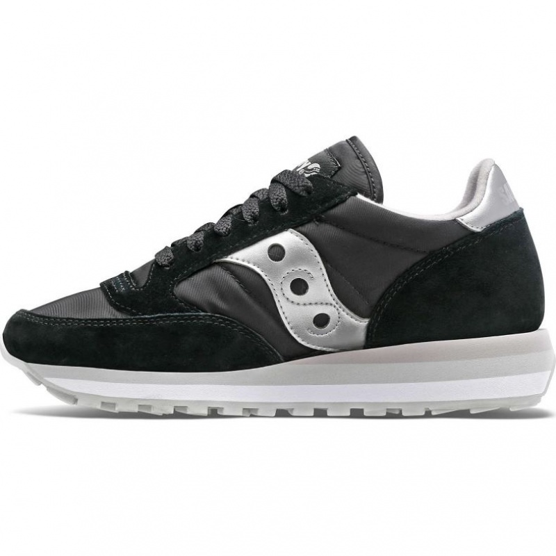 Trampki Saucony Jazz Triple Damskie Czarne Srebrne | POLSKA-NRVDP