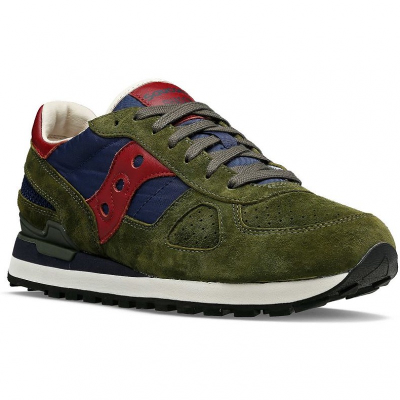 Trampki Saucony Shadow Original Premium Damskie Oliwkowe Granatowe | PL-MITRP