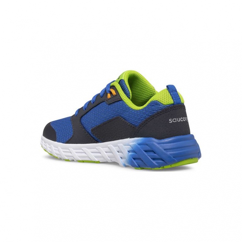 Trampki Saucony Wind 2.0 Lace Duże Dziecko Niebieskie Zielone | POLSKA-LCGVT